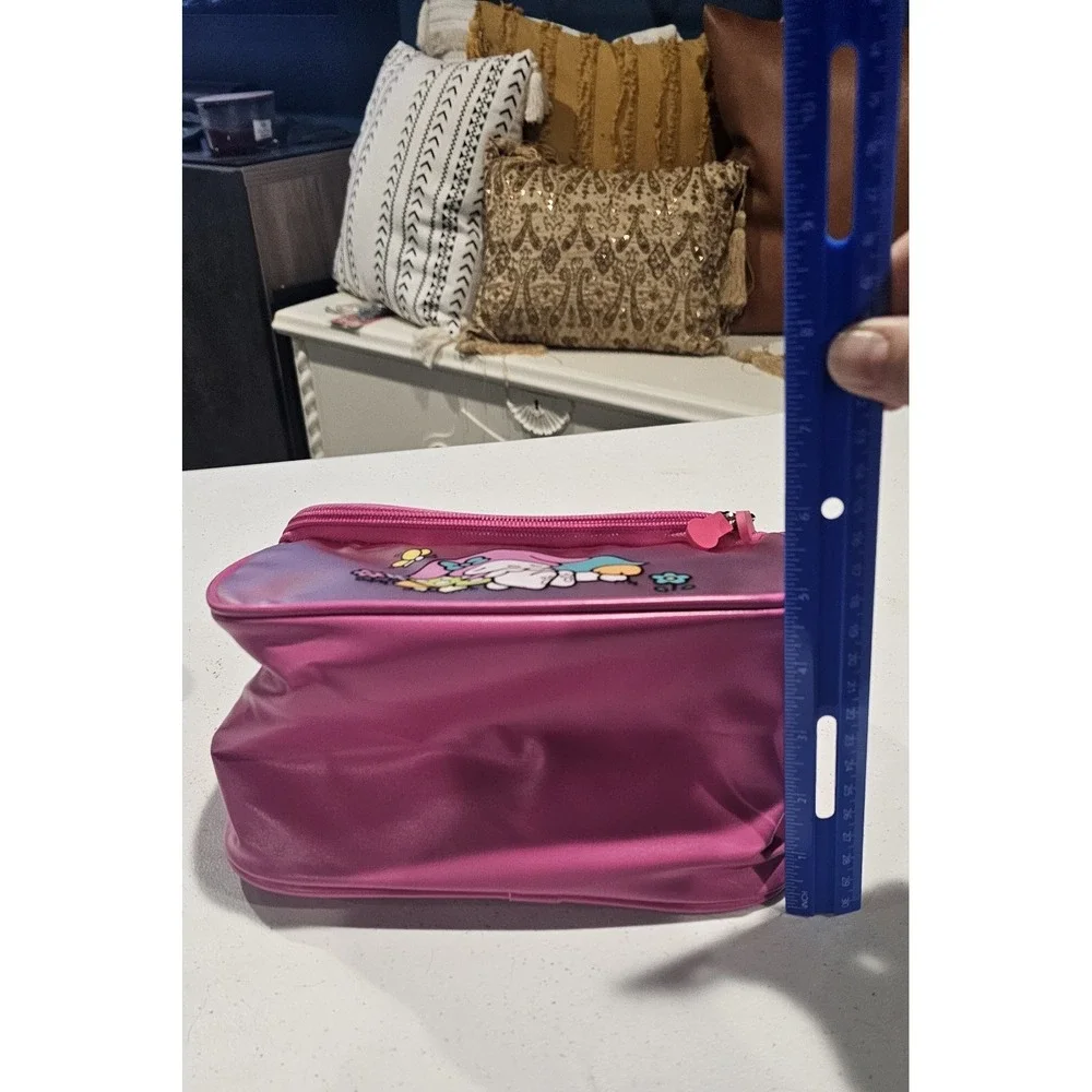 MINISO My Melody Travel Toiletry Bag‎ Hanging Organizer Pink Double Zip w/ Hook